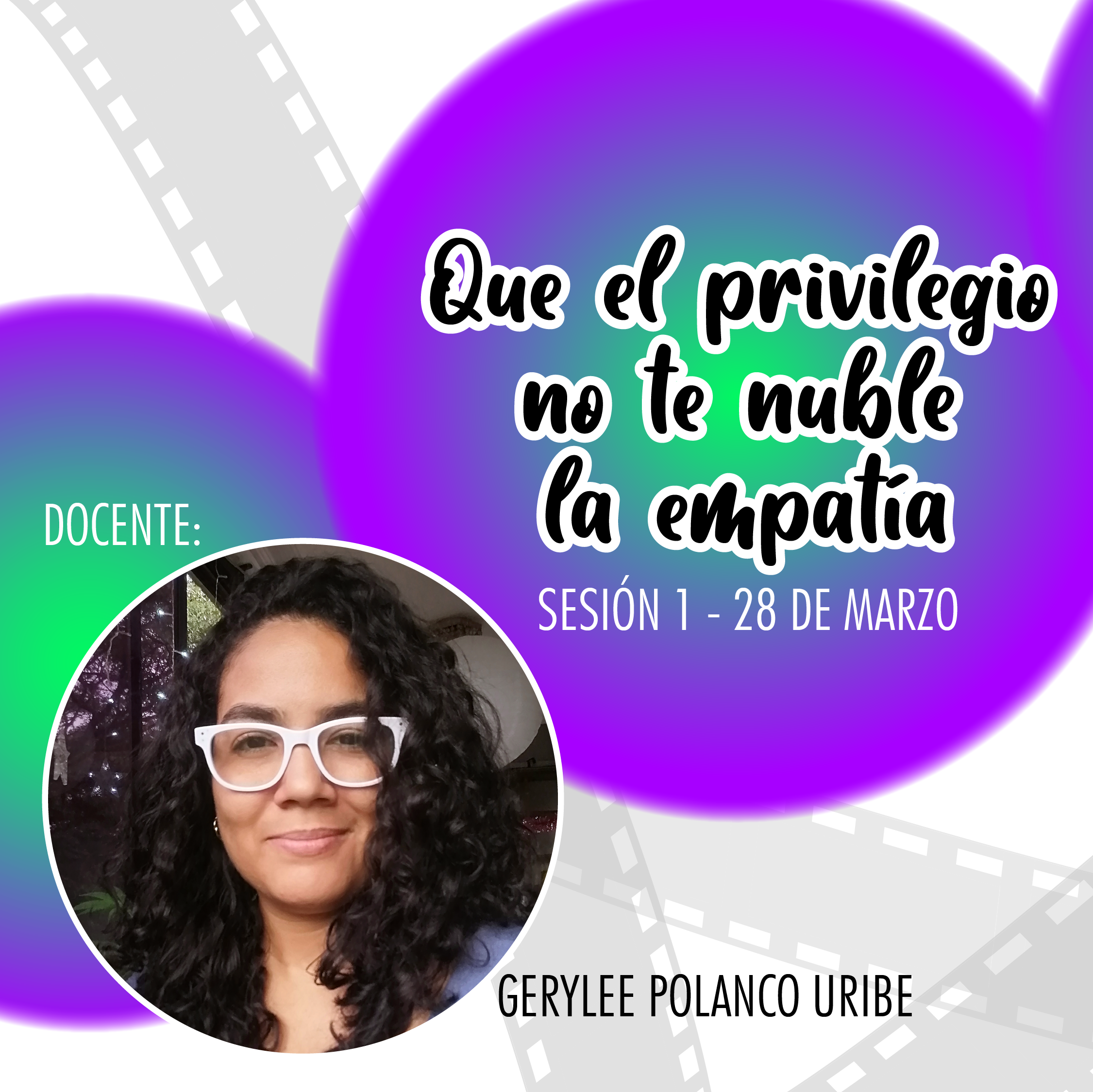 Pieza promocional del Fem Lab con la foto de Gerylee Polanco